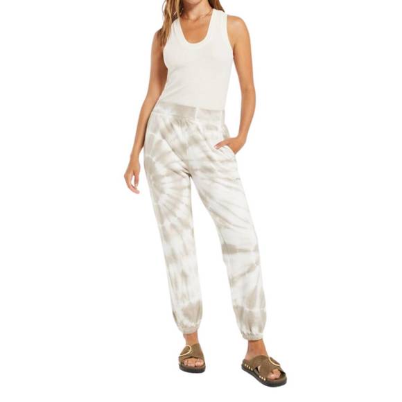 NEW Z SUPPLY emery spiral tie-dye jogger in taupe - Picture 4 of 4